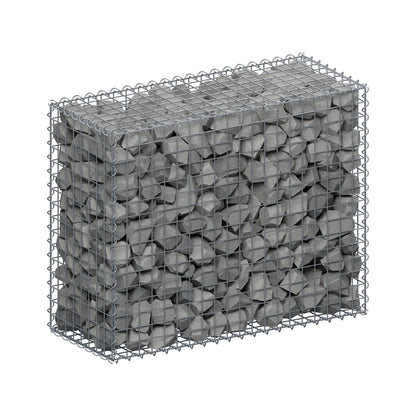 Gabbione 100 cm x 80 cm x 40 cm (L x H x P), maglia 5 cm x 5 cm, spirale