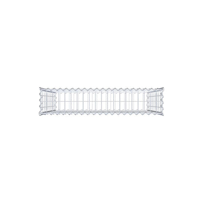Gabion 100 cm x 100 cm x 20 cm (L x H x D), maskestørrelse 5 cm x 10 cm, spiral