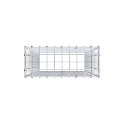 Monteret gabion type 3 100 cm x 50 cm x 20 cm (L x H x D), maskestørrelse 5 cm x 5 cm, C-ring