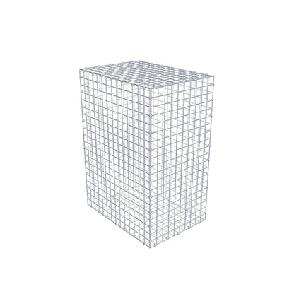 Gavión 100 cm x 70 cm x 50 cm (L x A x P), luz de malla 5 cm x 5 cm, anillo en C