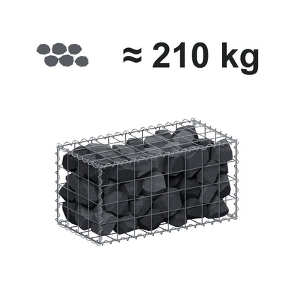 Gabione 80 cm x 40 cm x 40 cm (L x H x T), Maschenweite 10 cm x 10 cm, Spirale