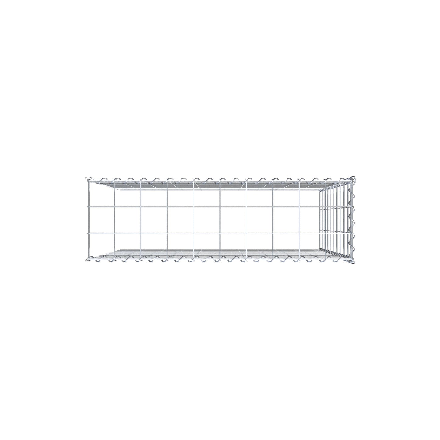 Grown-on gabion type 4 100 cm x 100 cm x 30 cm (L x H x D), mesh size 10 cm x 10 cm, spiral