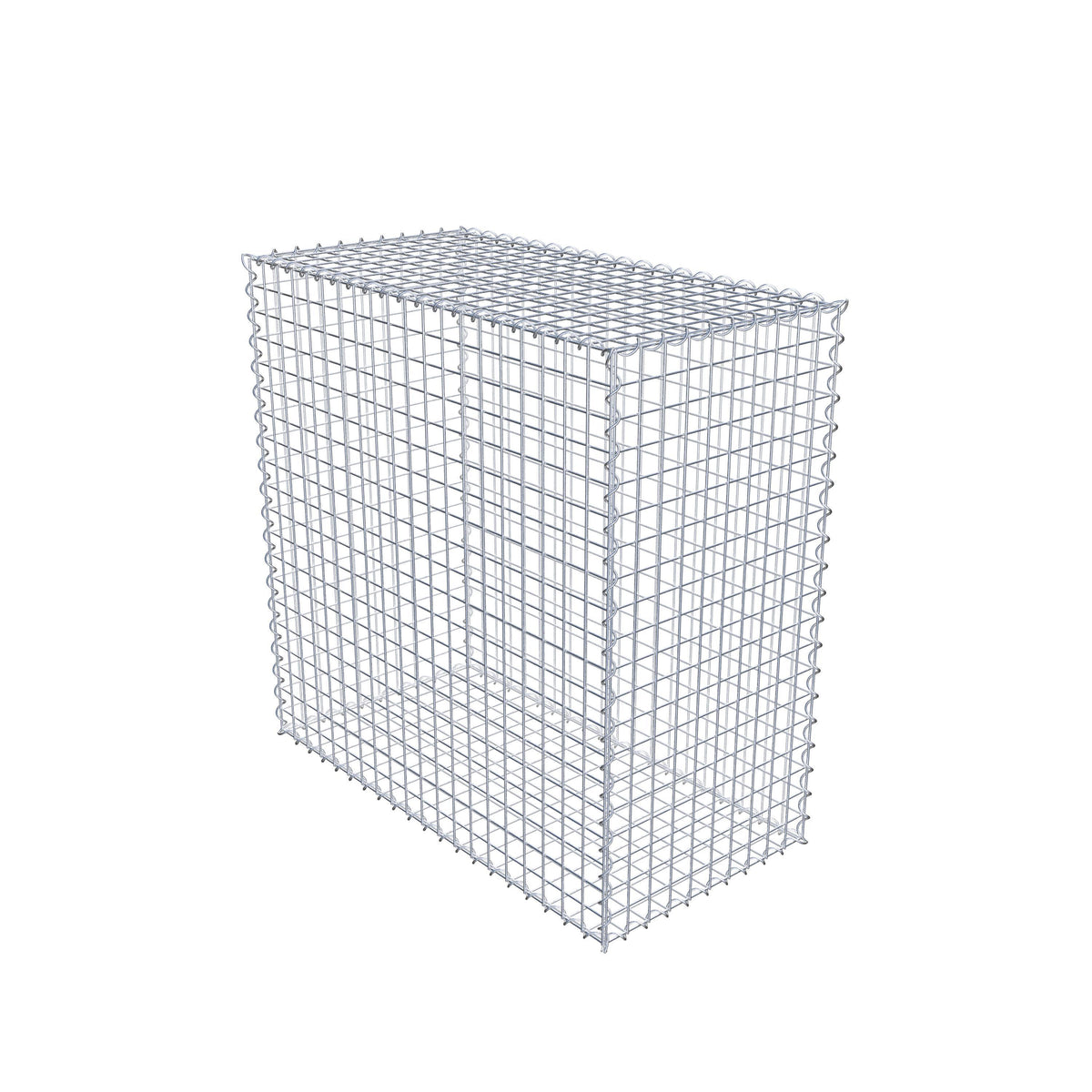 Schanskorf 100 cm x 100 cm x 50 cm (L x H x D), maaswijdte 5 cm x 5 cm, spiraalvormig