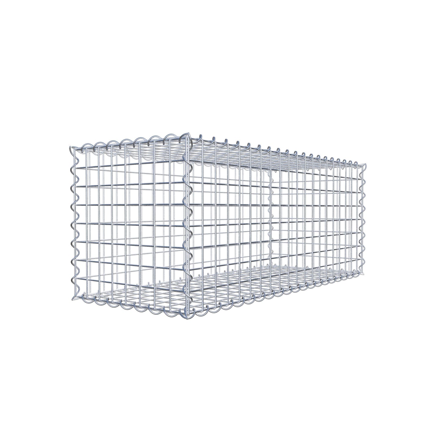 Gabião 100 cm x 40 cm x 40 cm (C x A x P), malhagem 5 cm x 5 cm, espiral