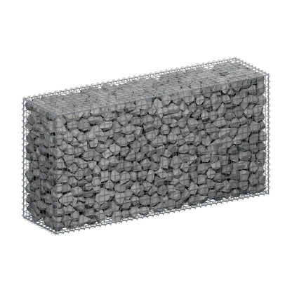 Gabione 200 cm x 100 cm x 50 cm (L x H x T), Maschenweite 5 cm x 5 cm, Spirale