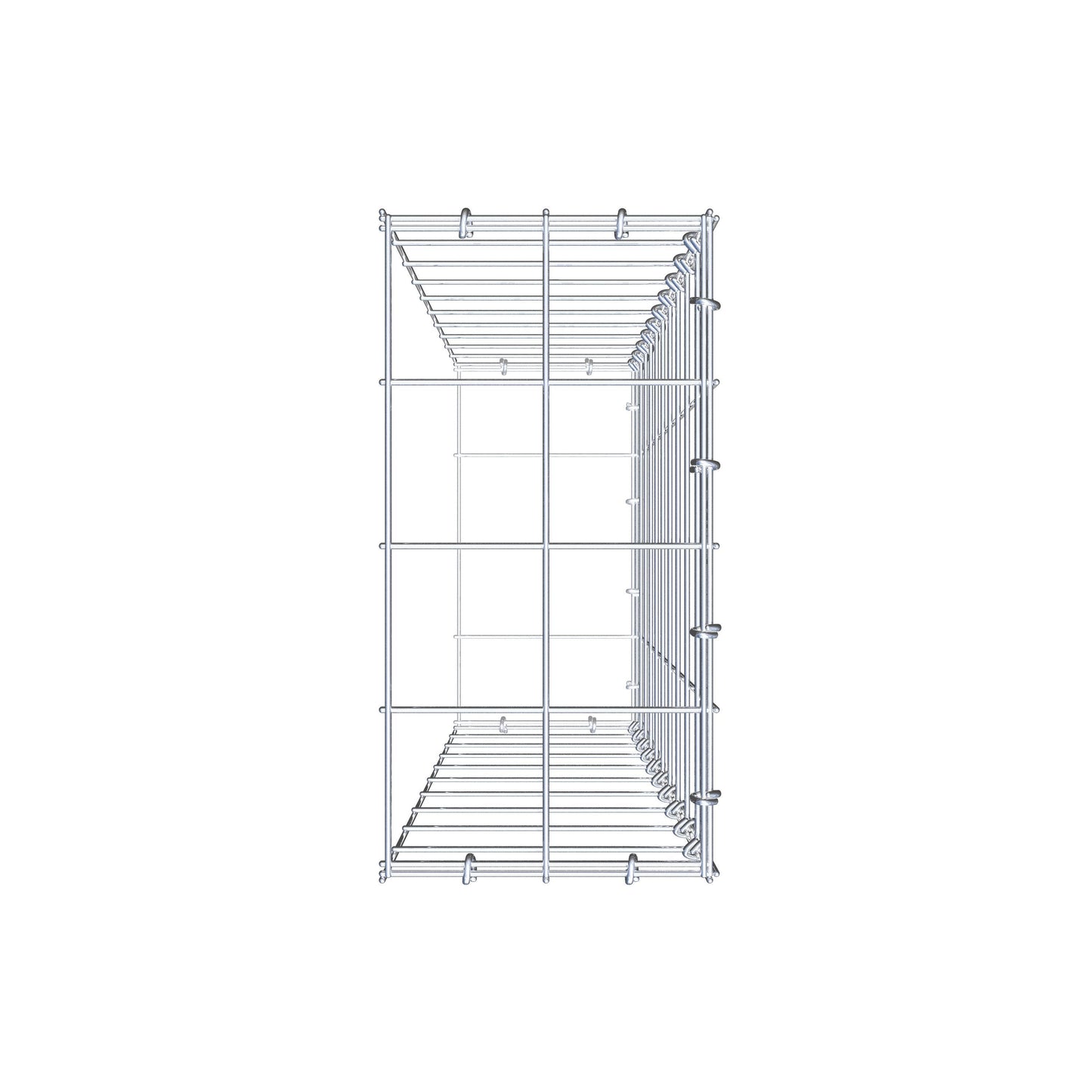 Gavión complementario de tipo 2 100 cm x 20 cm x 40 cm (L x A x P), malla 10 cm x 10 cm, anillo en C