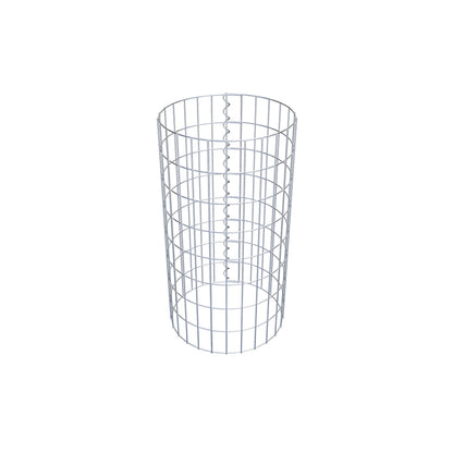 Gabion column around 42 cm diameter, 80 cm height, mesh size 5 cm x 10 cm