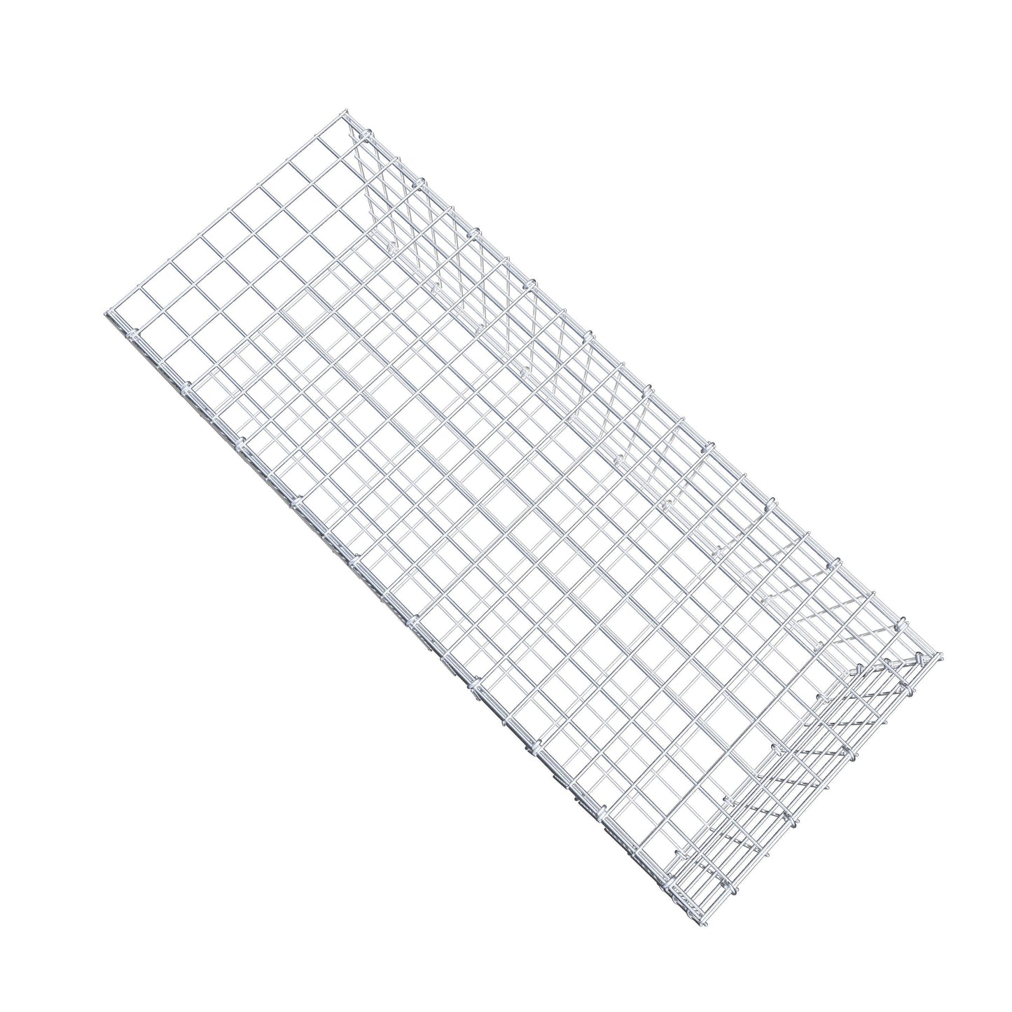Monteret gabion type 2 100 cm x 30 cm x 40 cm (L x H x D), maskestørrelse 5 cm x 5 cm, C-ring