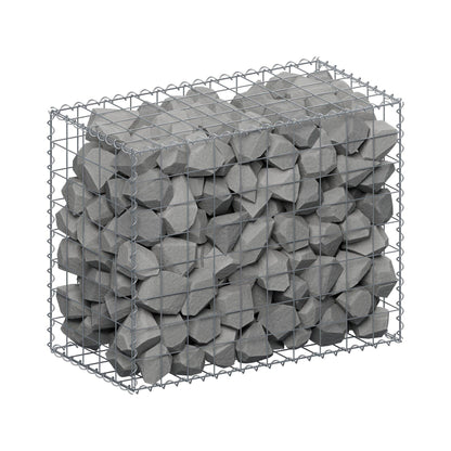 Gavión 100 cm x 80 cm x 50 cm (L x A x P), luz de malla 10 cm x 10 cm, en espiral