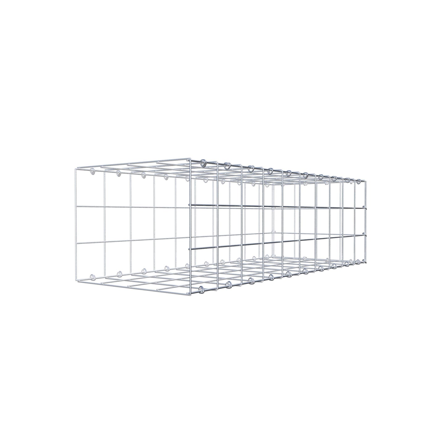 Type 2 oplegkorf 100 cm x 30 cm x 40 cm (L x H x D), maaswijdte 10 cm x 10 cm, C-ring