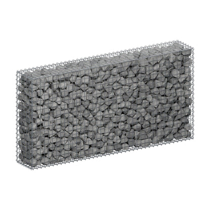 Gabbione 200 cm x 100 cm x 30 cm (L x H x P), maglia 5 cm x 5 cm, spirale