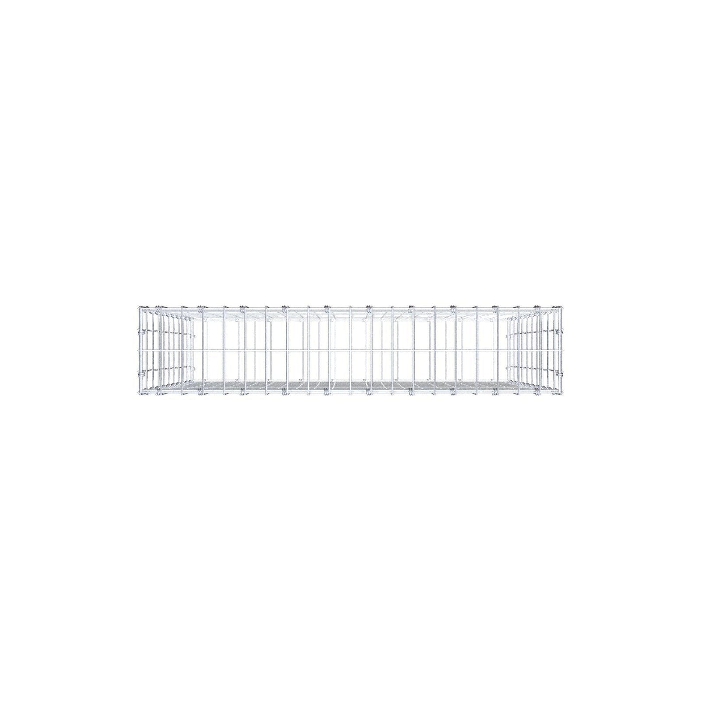 Gabion 100 cm x 100 cm x 20 cm (L x H x D), mesh size 5 x 10 cm, spiral ring