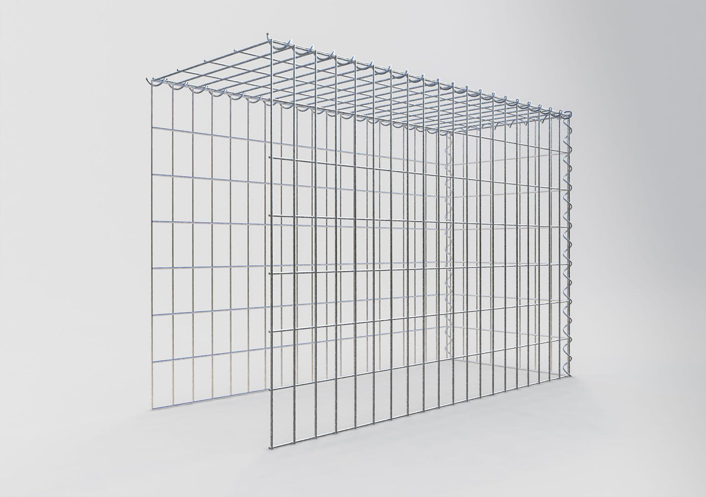 Gabião tipo 4 100 cm x 70 cm x 40 cm (C x A x P), malhagem 5 cm x 10 cm, espiral