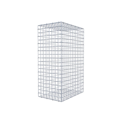 Gavión 100 cm x 60 cm x 40 cm (L x A x P), malla 5 cm x 5 cm, anillo en C