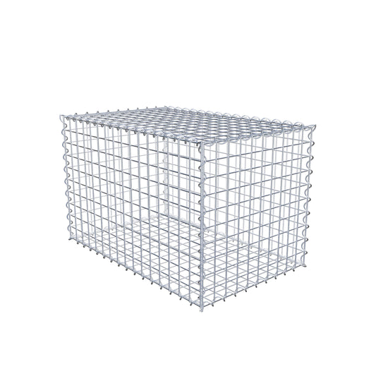 Gabion 80 cm x 50 cm x 50 cm (L x H x D), mesh size 5 cm x 5 cm, spiral