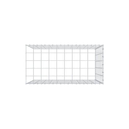 Mounted gabion type 4 100 cm x 80 cm x 50 cm (L x H x D), mesh size 10 cm x 10 cm, C-ring