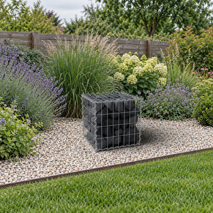 Gabion 40 cm x 40 cm x 40 cm (L x H x D), maskestørrelse 5 cm x 10 cm, spiral