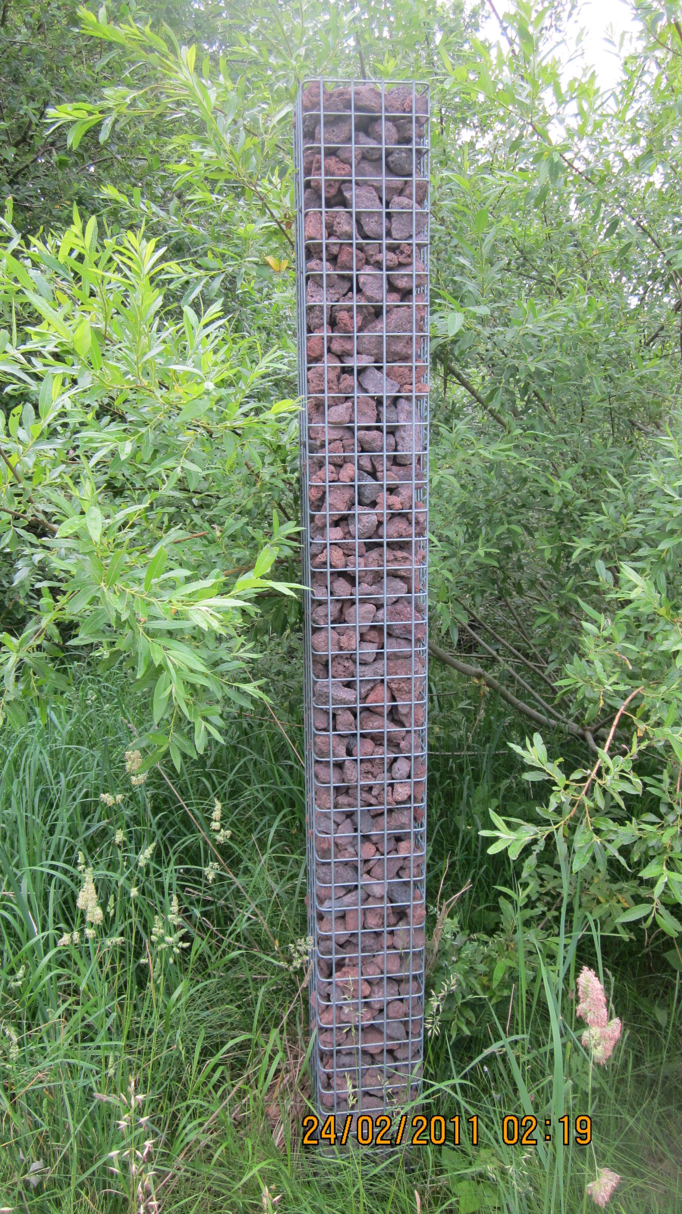 Gabion column 32 x 32 cm MW 5 x 5 cm square