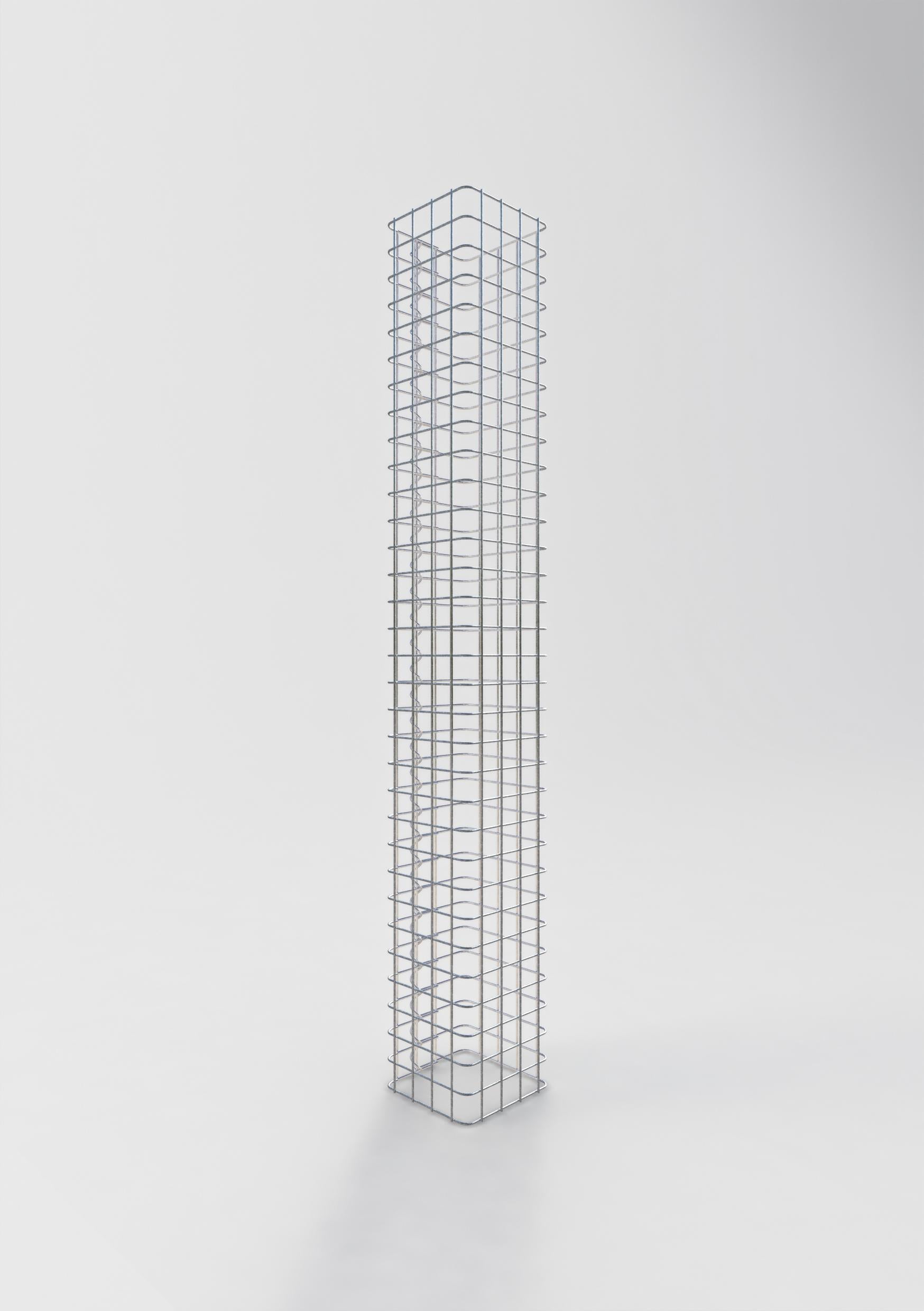 Gabion column square 22 cm x 22 cm, 160 cm height, MW 5 cm x 5 cm