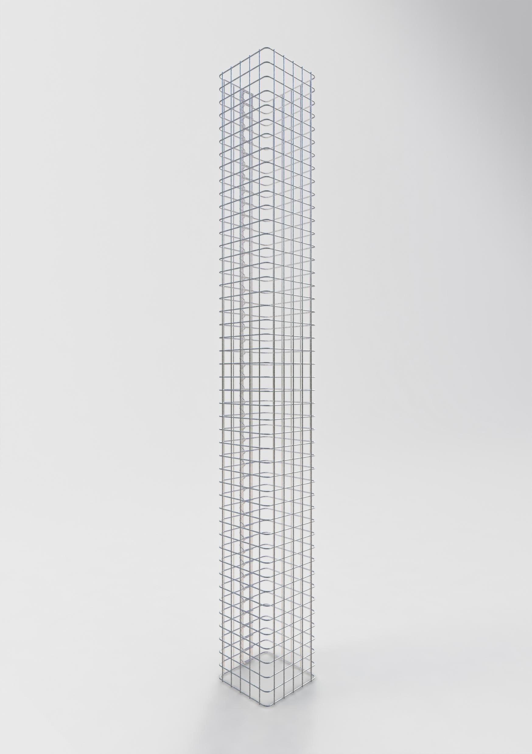 Gabion column square 27 cm x 27 cm, 230 cm high, MW 5 cm x 5 cm