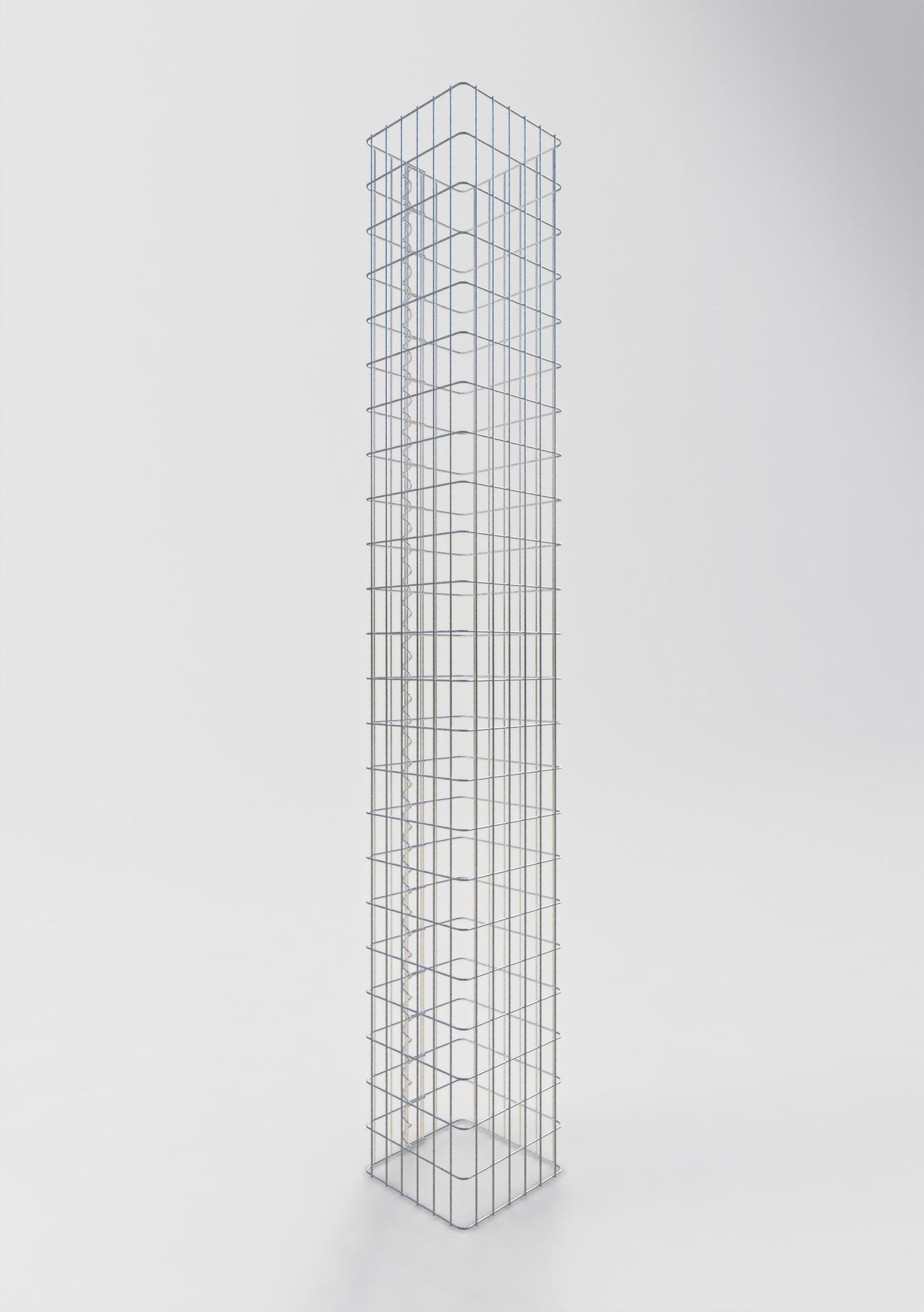 Gabion column square 32 cm x 32 cm, 230 cm height, MW 5 cm x 10 cm