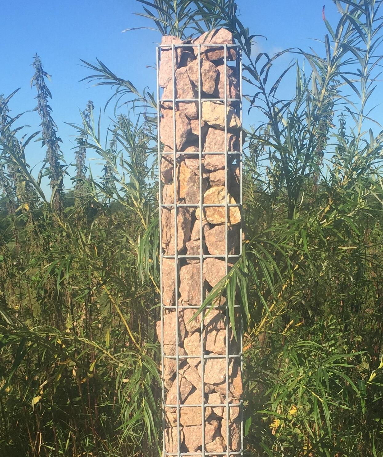 Gabion column 17 x 17 cm, MW 5 x 10 cm square