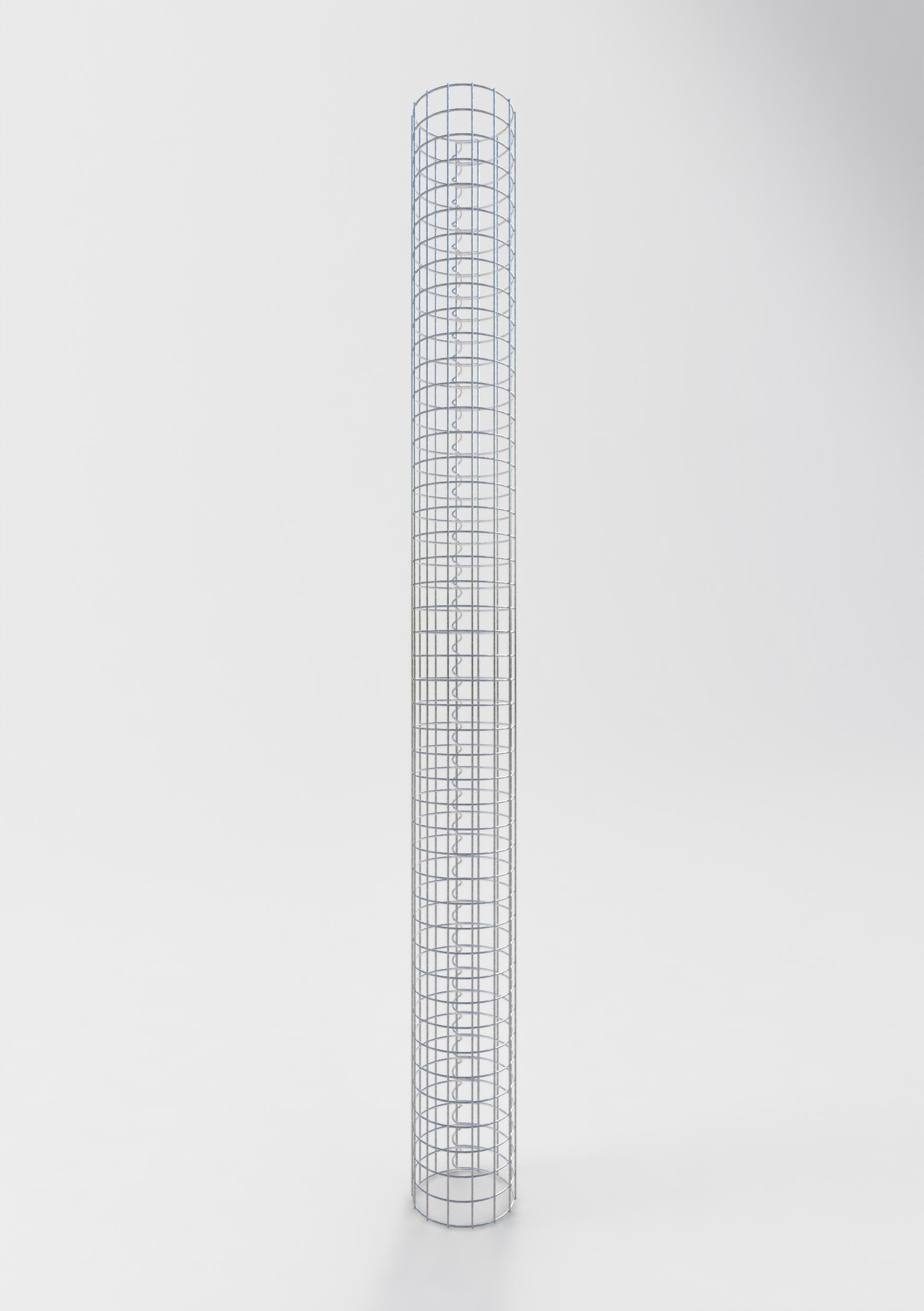 Gabion column around 22 cm diameter, 230 cm height, mesh size 5 cm x 5 cm