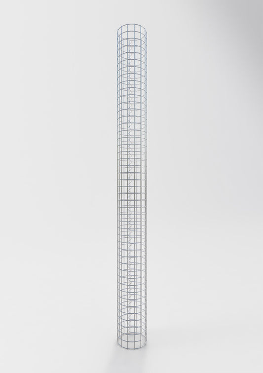 Coluna de gabião redonda 22 cm de diâmetro, 230 cm de altura, malhagem 5 cm x 5 cm
