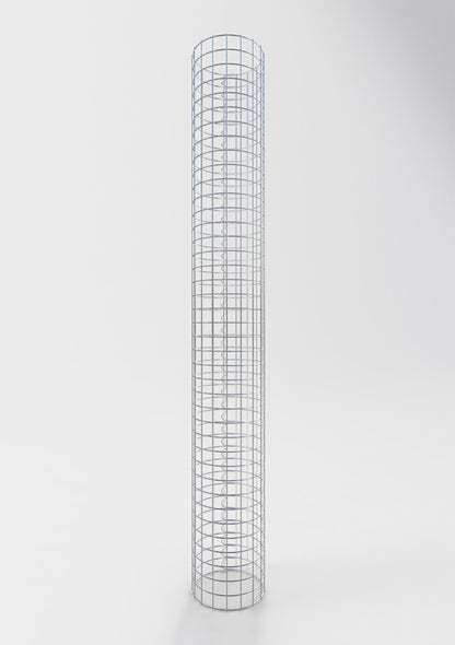 Gabion column around 27 cm diameter, 200 cm high, mesh size 5 cm x 5 cm