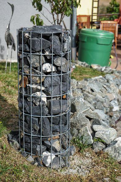 Gabion column diameter 27 cm, MW 5 x 10 cm round