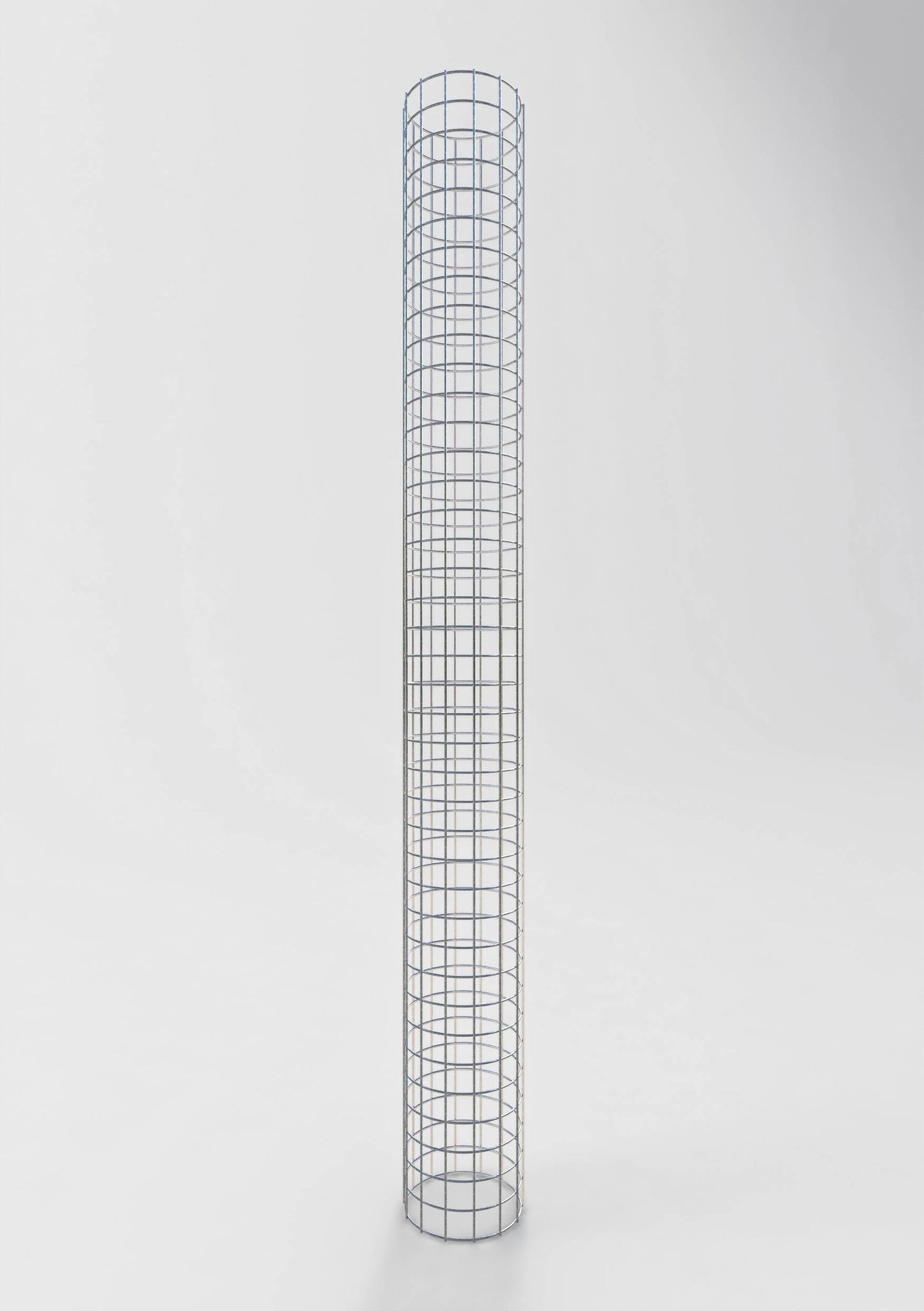 Colonne de gabion ronde galvanisée à chaud, 22 cm de diamètre, 200 cm de hauteur, MW 5 cm x 5 cm