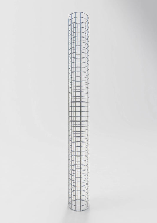 Gabionpelare, rund, varmförzinkad, 22 cm diameter, 200 cm höjd, MW 5 cm x 5 cm