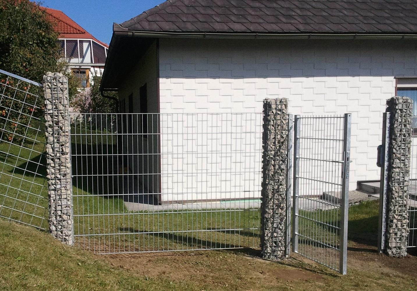 Gabion column square 22 cm x 22 cm, 200 cm high, MW 5 cm x 5 cm